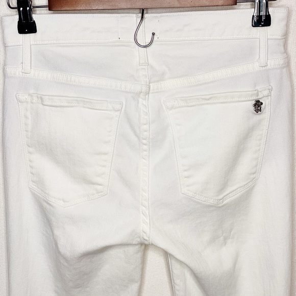 SOLD Black Orchid white frayed Crop Jean sz 27 - Picture 3 of 7